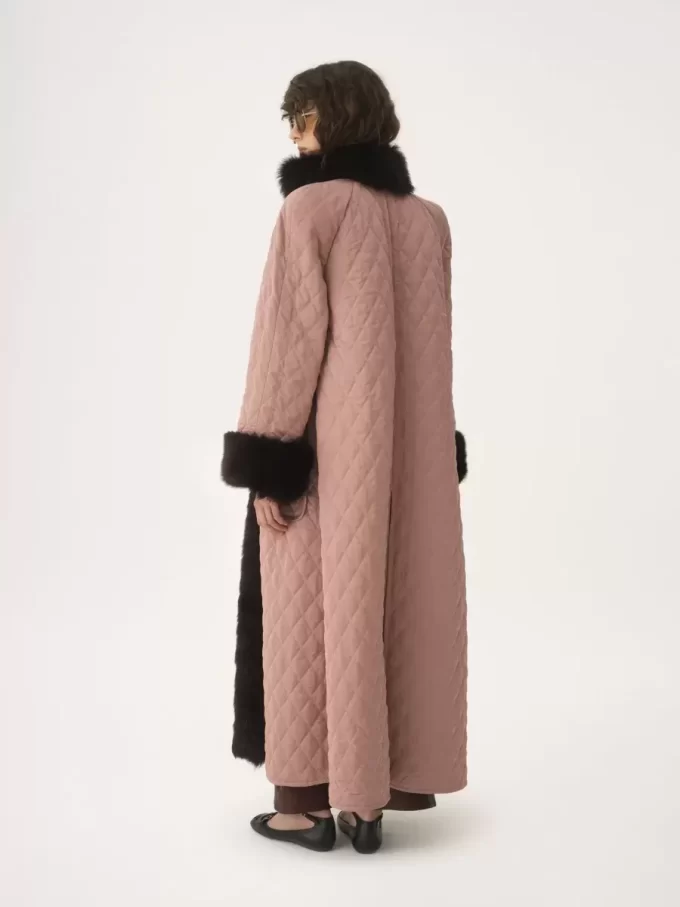 Manteau hybride long en satin technique Manteau hybride long en satin technique