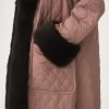 Manteau hybride long en satin technique Manteau hybride long en satin technique