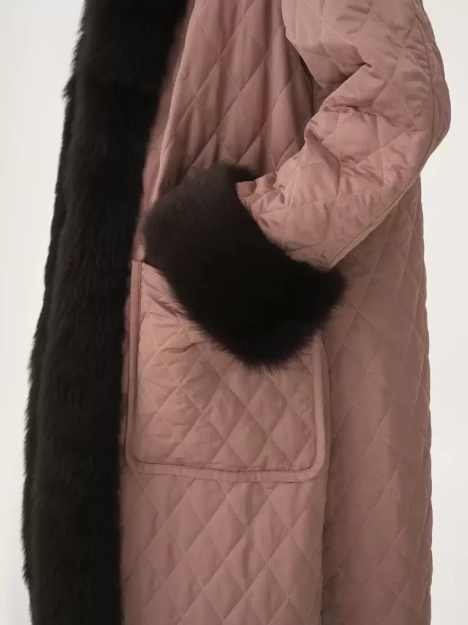 Manteau hybride long en satin technique Manteau hybride long en satin technique
