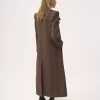 Manteau long croisé en laine à carreaux Manteau long croisé en laine à carreaux