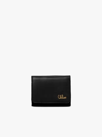 Mini Chloé Iconic à trois volets en cuir brillant