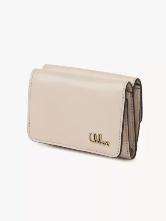 Mini Chloé Iconic à trois volets en cuir brillant