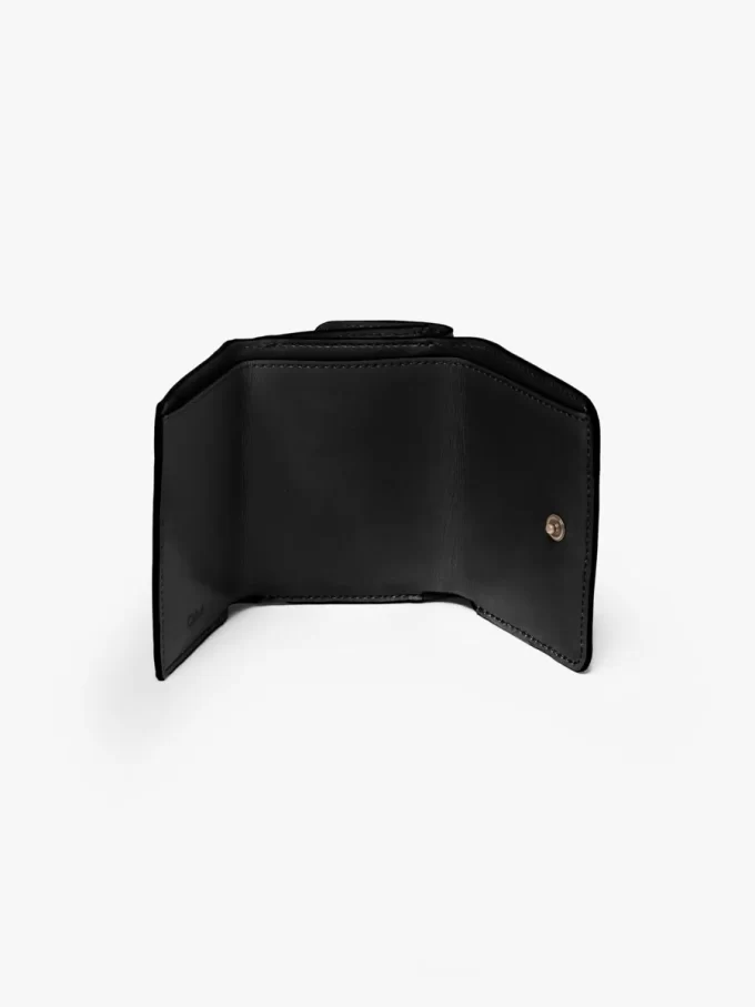 Mini Chloé Iconic à trois volets en cuir brillant