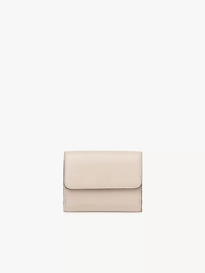 Mini Chloé Iconic à trois volets en cuir brillant