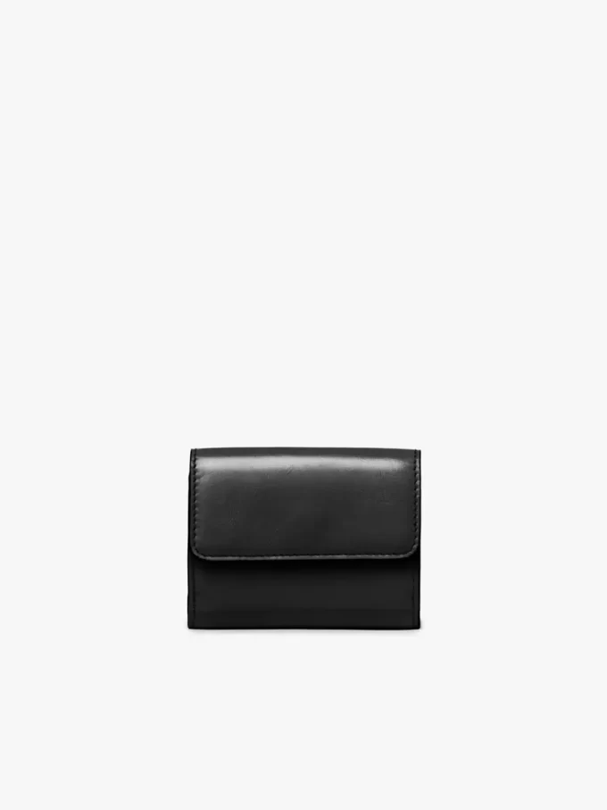 Mini Chloé Iconic à trois volets en cuir brillant