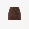 Mini-jupe droite en jacquard tapisserie Mini-jupe droite en jacquard tapisserie