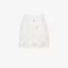Mini-jupe festonnée en mélange de coton Mini-jupe festonnée en mélange de coton