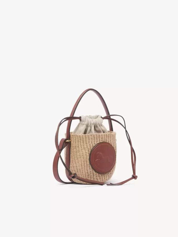 Mini panier Médaille Cheval en fibres naturelles
