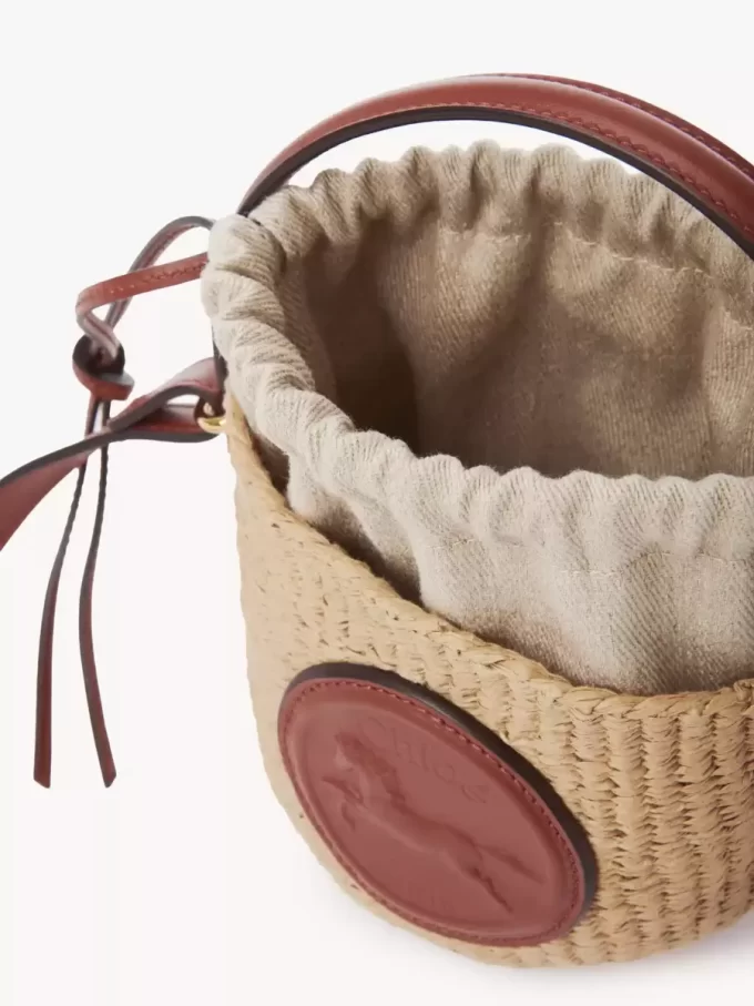 Mini panier Médaille Cheval en fibres naturelles