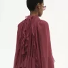 Mini robe cape en mousseline de soie Mini robe cape en mousseline de soie