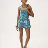Mini-robe à fines bretelles en jersey de coton