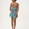 Mini-robe à fines bretelles en jersey de coton