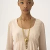 Mini-robe évasée en georgette de soie