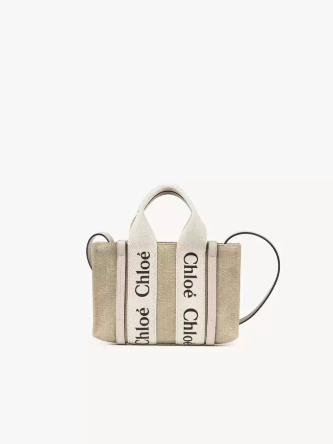 Mini sac cabas Woody en lin