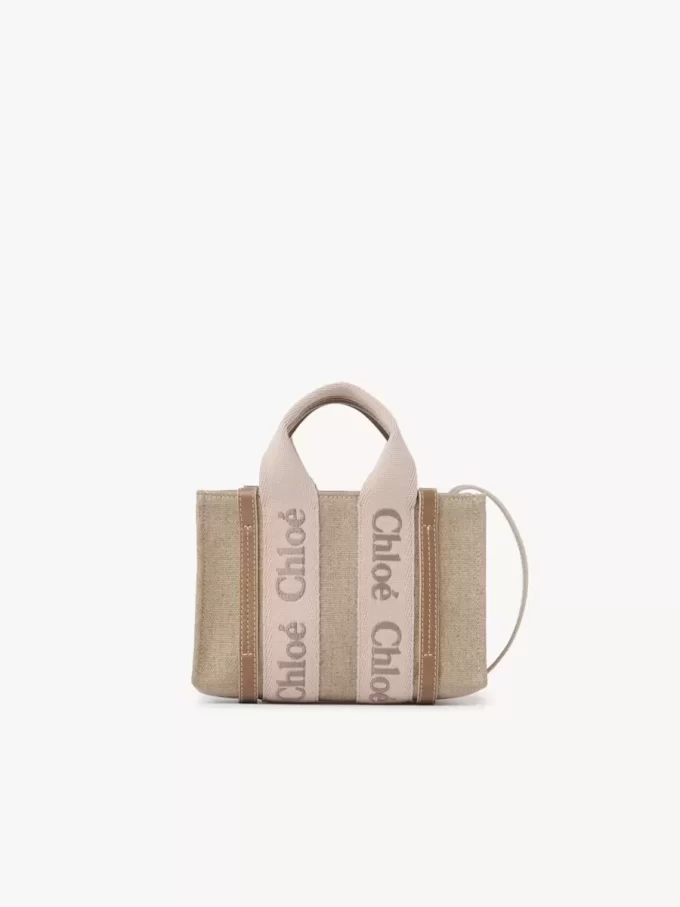Mini sac cabas Woody en lin