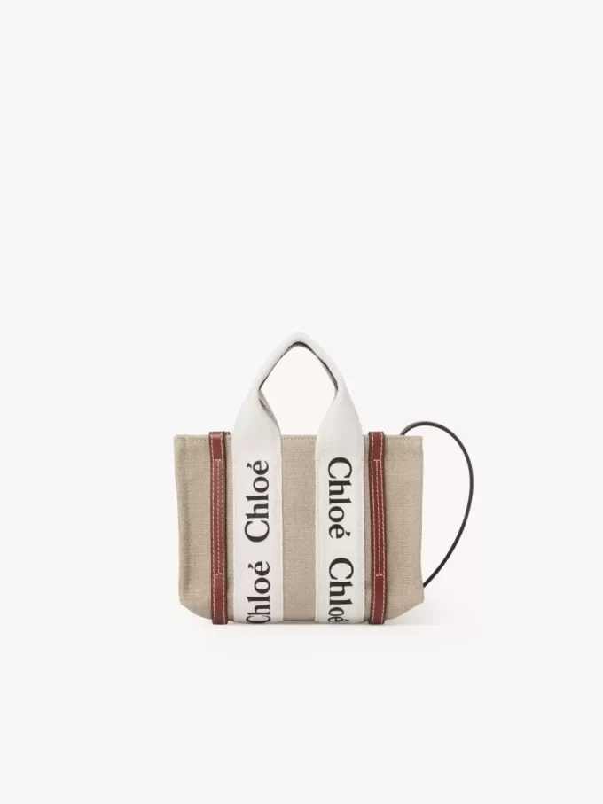 Mini sac cabas Woody en lin