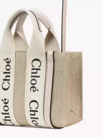 Mini sac cabas Woody en lin