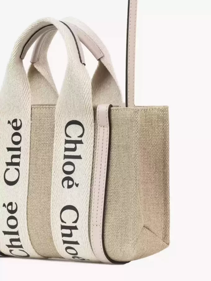 Mini sac cabas Woody en lin