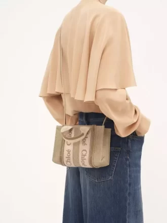 Mini sac cabas Woody en lin