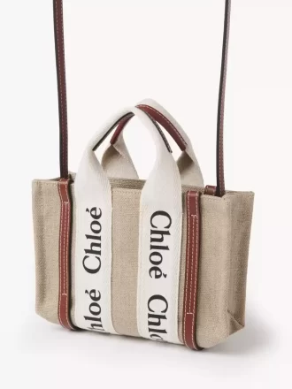 Mini sac cabas Woody en lin