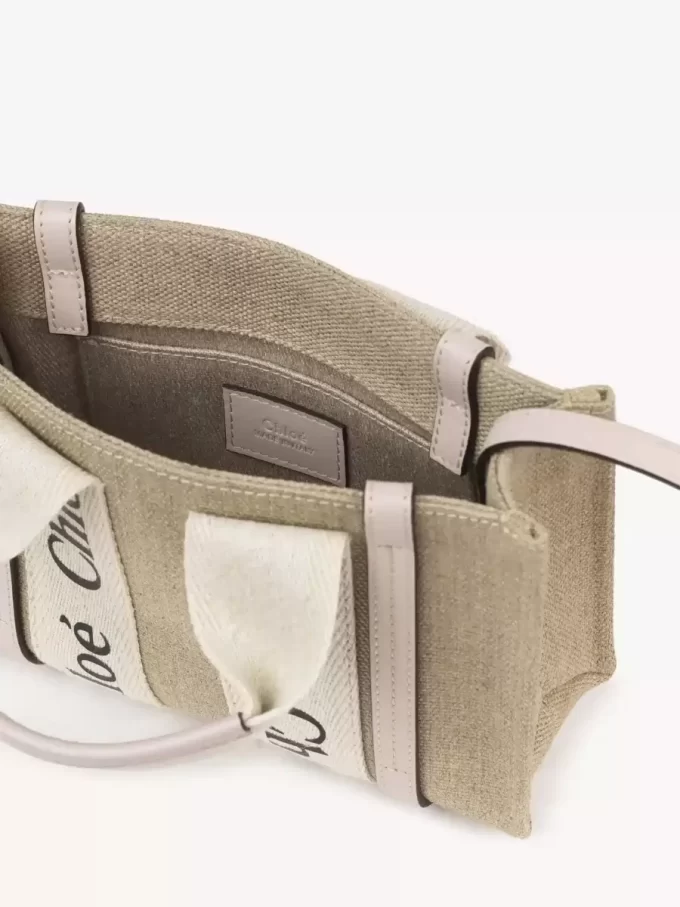 Mini sac cabas Woody en lin