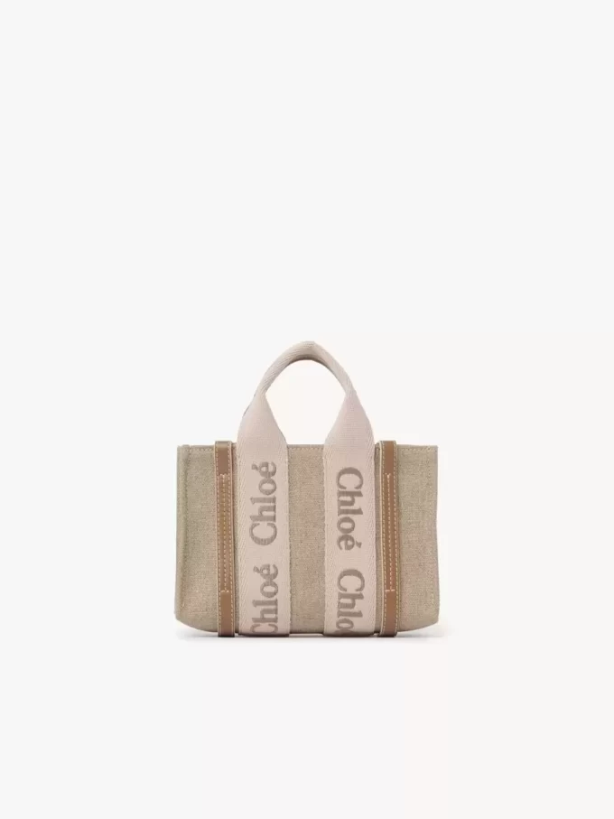 Mini sac cabas Woody en lin