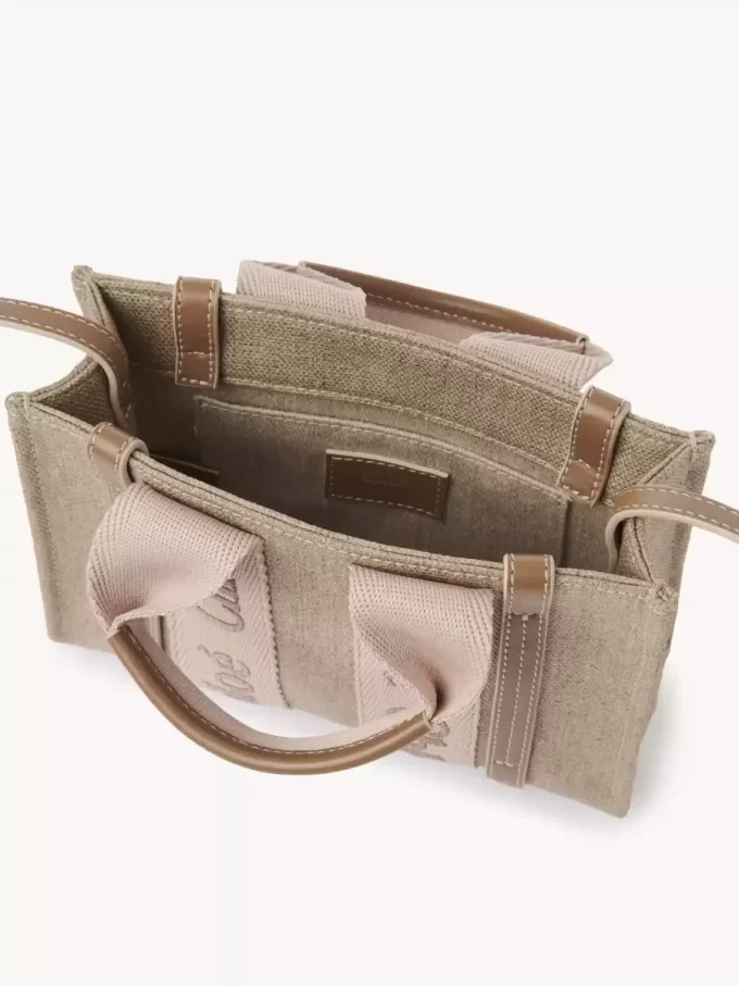 Mini sac cabas Woody en lin