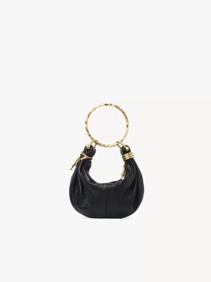 Mini sac Hobo Bracelet en cuir grainé Mini sac Hobo Bracelet en cuir grainé