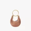 Mini sac Hobo Bracelet en cuir grainé