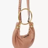 Mini sac Hobo Bracelet en cuir grainé