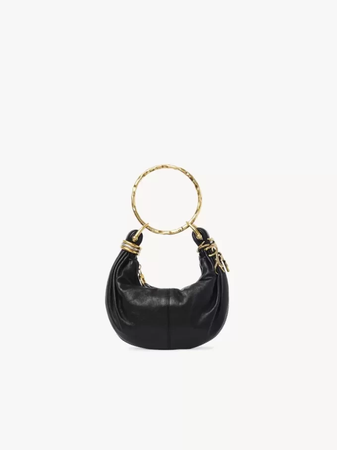 Mini sac Hobo Bracelet en cuir grainé Mini sac Hobo Bracelet en cuir grainé