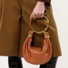 Mini sac Hobo Bracelet en cuir grainé