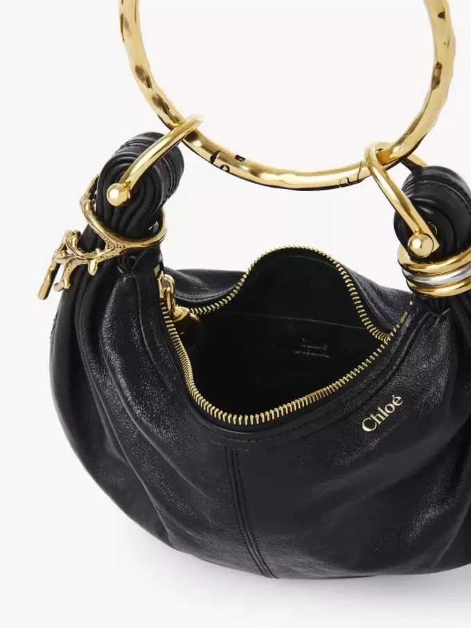 Mini sac Hobo Bracelet en cuir grainé Mini sac Hobo Bracelet en cuir grainé