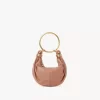 Mini sac Hobo Bracelet en cuir grainé