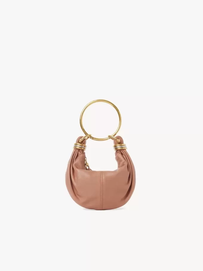 Mini sac Hobo Bracelet en cuir grainé