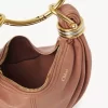 Mini sac Hobo Bracelet en cuir grainé