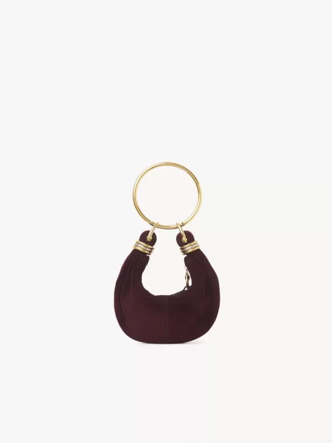 Mini sac hobo bracelet en cuir suédé Mini sac hobo bracelet en cuir suédé