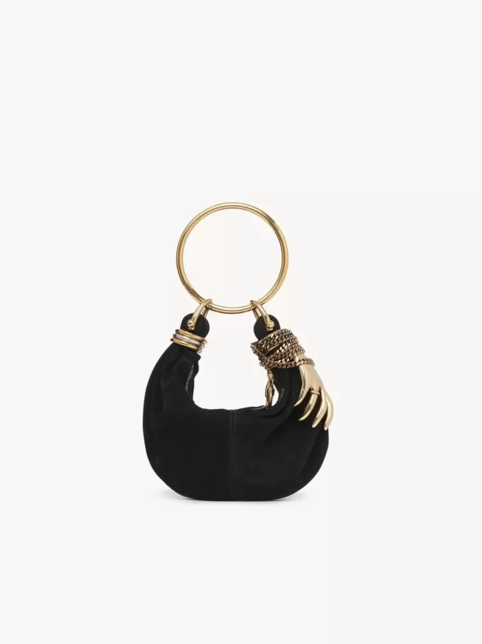 Mini sac hobo bracelet en cuir suédé Mini sac hobo bracelet en cuir suédé