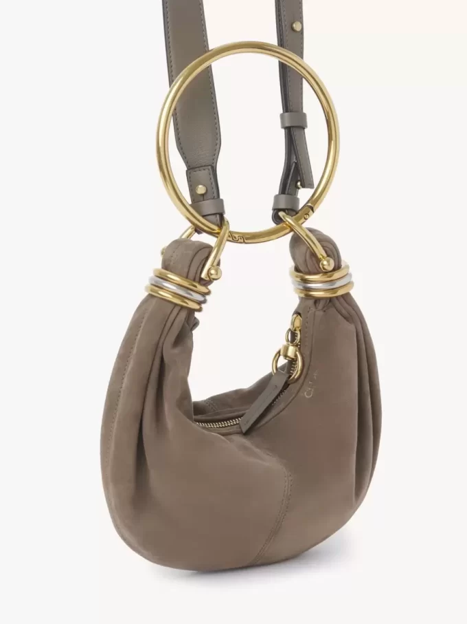 Mini sac hobo bracelet en cuir suédé Mini sac hobo bracelet en cuir suédé