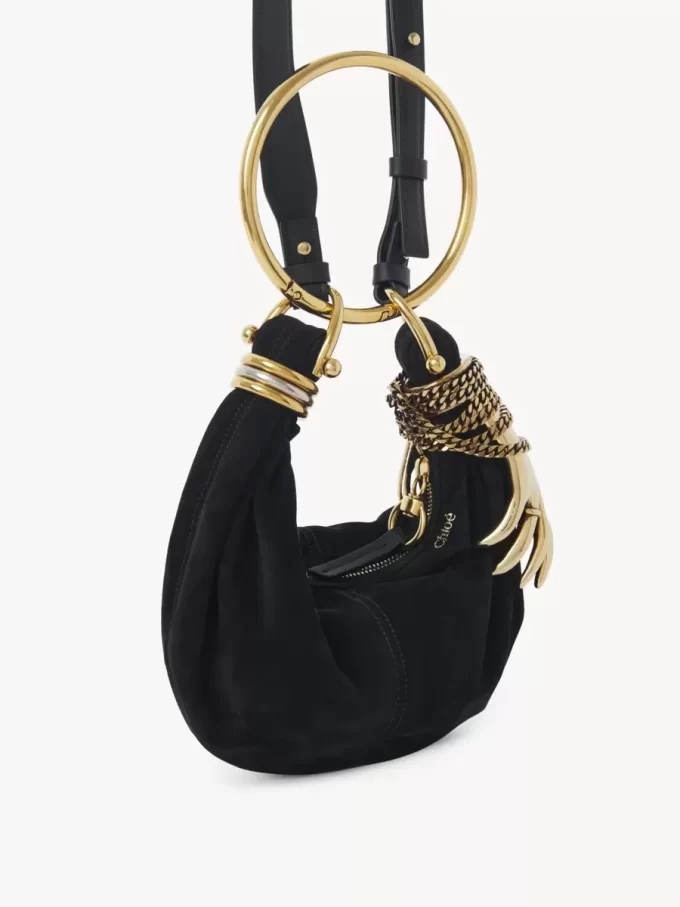 Mini sac hobo bracelet en cuir suédé Mini sac hobo bracelet en cuir suédé