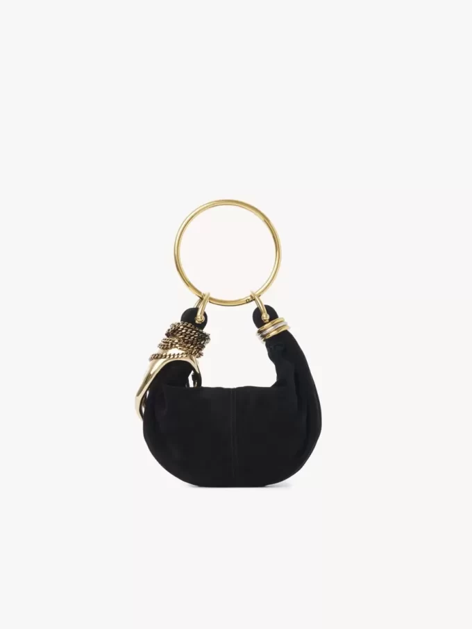 Mini sac hobo bracelet en cuir suédé Mini sac hobo bracelet en cuir suédé