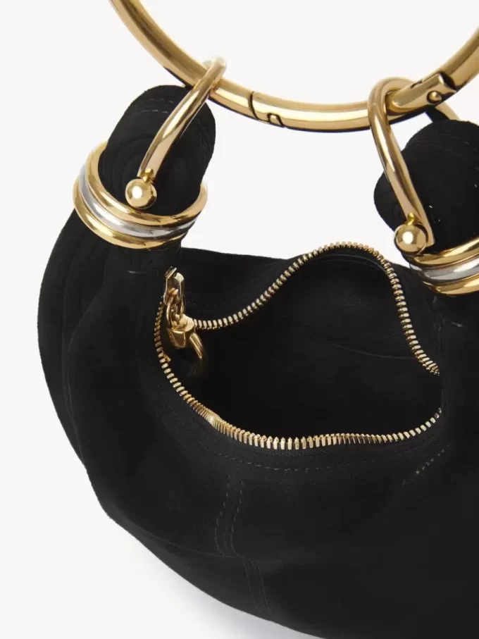 Mini sac hobo bracelet en cuir suédé Mini sac hobo bracelet en cuir suédé