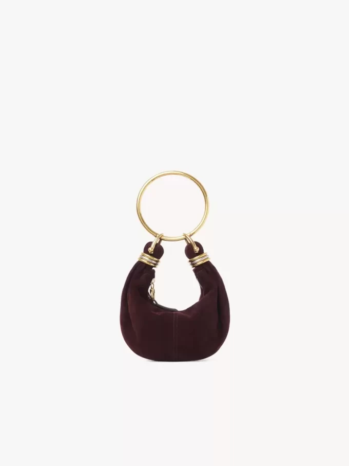 Mini sac hobo bracelet en cuir suédé Mini sac hobo bracelet en cuir suédé