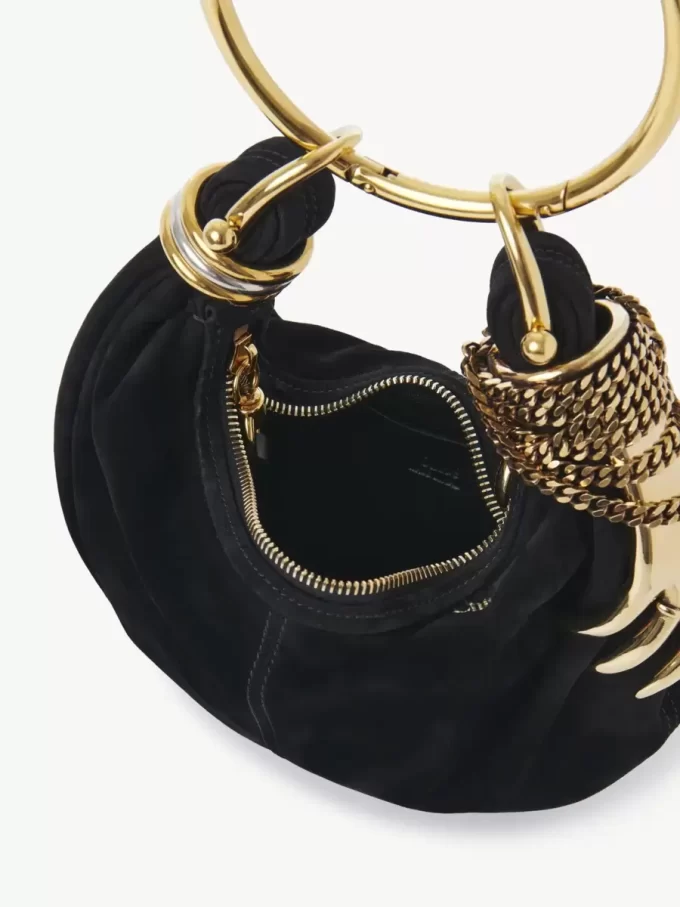 Mini sac hobo bracelet en cuir suédé Mini sac hobo bracelet en cuir suédé
