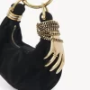 Mini sac hobo bracelet en cuir suédé Mini sac hobo bracelet en cuir suédé