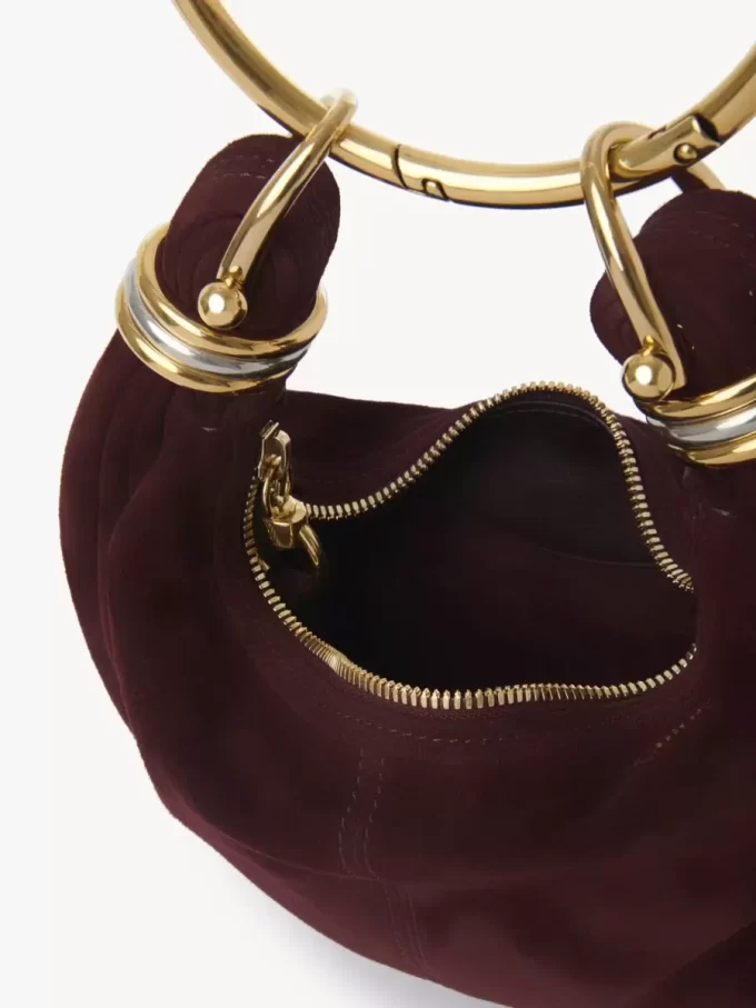 Mini sac hobo bracelet en cuir suédé Mini sac hobo bracelet en cuir suédé