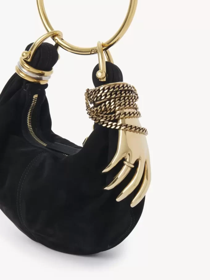Mini sac hobo bracelet en cuir suédé Mini sac hobo bracelet en cuir suédé