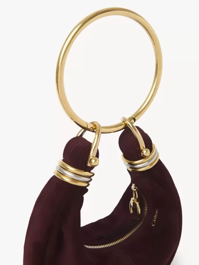 Mini sac hobo bracelet en cuir suédé Mini sac hobo bracelet en cuir suédé