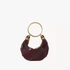 Mini sac hobo bracelet en cuir suédé et peau de serpent Mini sac hobo bracelet en cuir suédé et peau de serpent