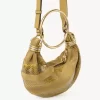 Mini sac hobo bracelet en cuir suédé et peau de serpent Mini sac hobo bracelet en cuir suédé et peau de serpent